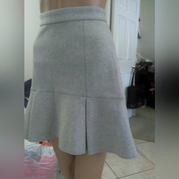 BNWOT MADEWELL SZ. 2 MINI SKIRT PLEATED HEATHERED GREY SHARP CLASSY & ELEGANT - Picture 6 of 10